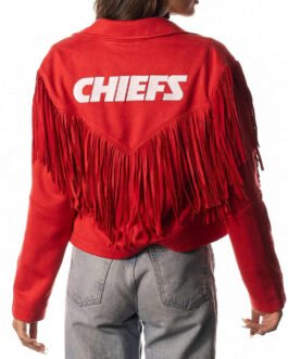 Women’s Kansas City Chiefs Suede Fringe Jacket