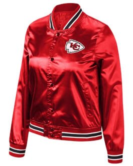 Red Kansas City Chiefs Satin Lightweight Full-Snap Jacket