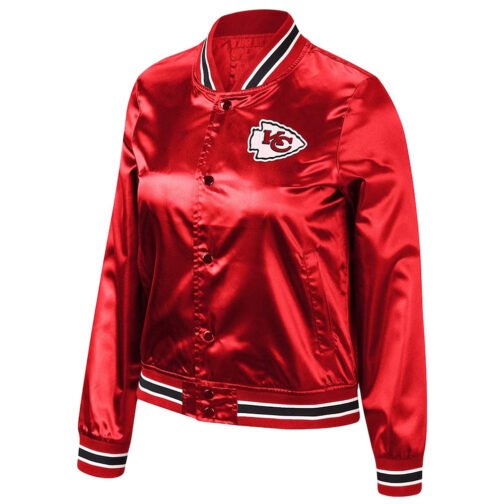 Red Kansas City Chiefs Satin Lightweight Full-Snap Jacket