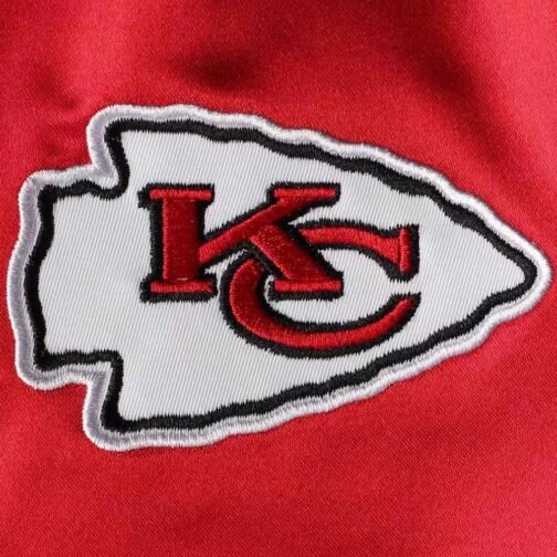 Red Kansas City Chiefs Satin Lightweight Full-Snap Jacket - Image 4