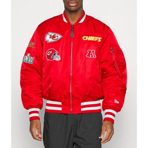 Kansas City Chiefs Red Bomber MA-1 Jacket