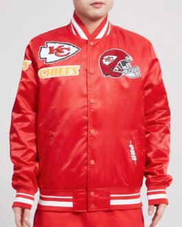 Mash Up Kansas City Chiefs Red Satin Jacket
