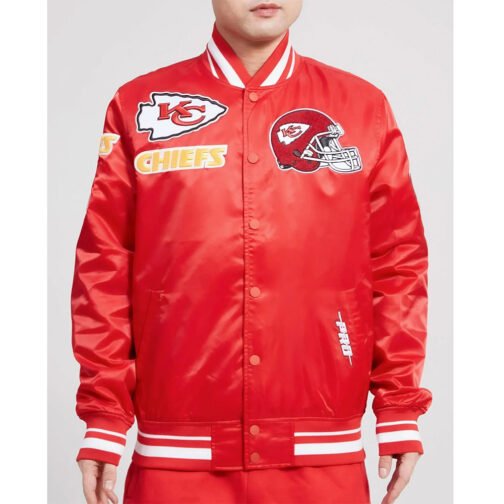 Mash Up Kansas City Chiefs Red Satin Jacket