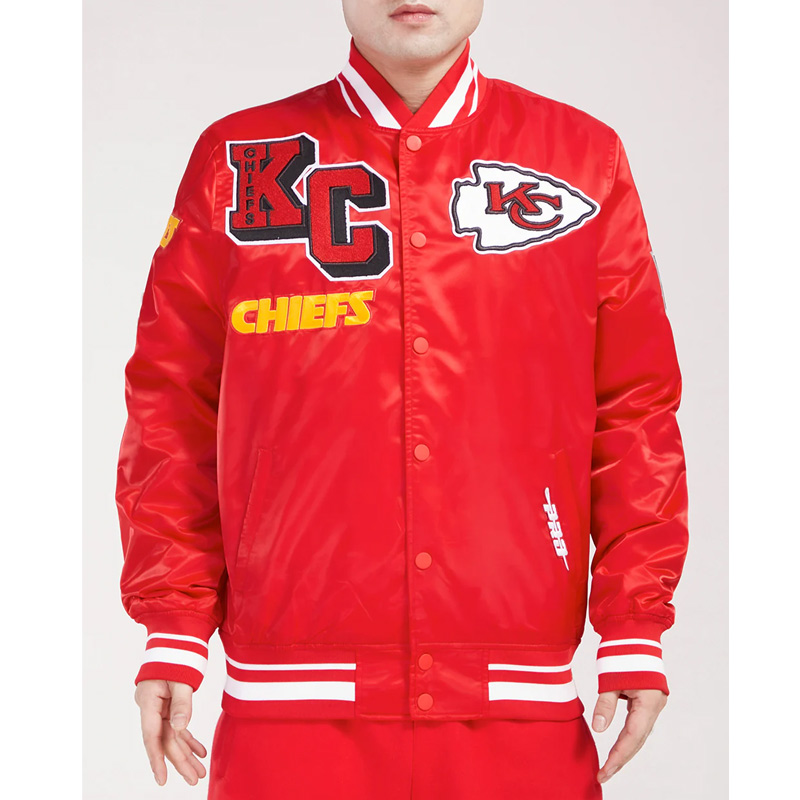 Kansas City Chiefs Mashup Classic Rib Satin Jacket