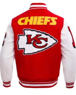 Kansas City Chiefs Mashup Rib Varsity Wool/Leather Jacket