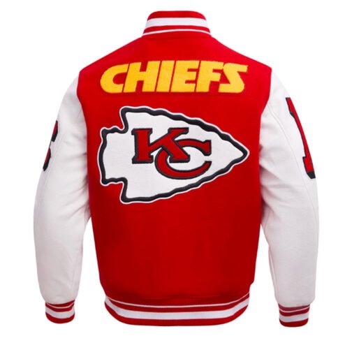 Kansas City Chiefs Mashup Rib Varsity Wool/Leather Jacket - Image 2