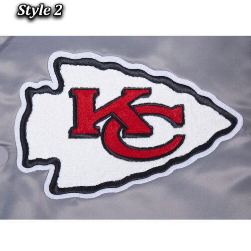 Kansas City Chiefs Old English Classic Rib Satin Jacket - Image 9