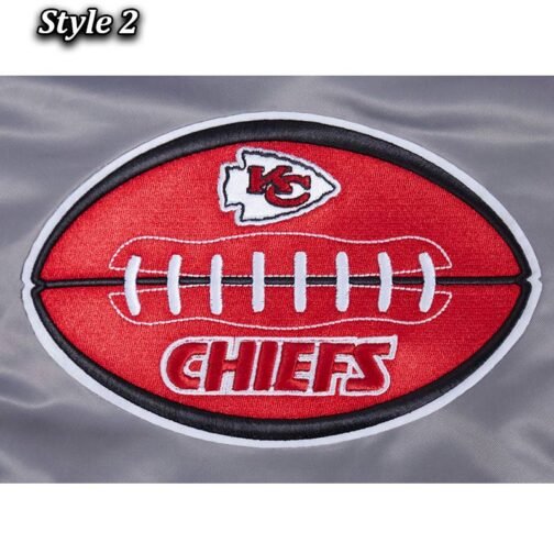 Kansas City Chiefs Old English Classic Rib Satin Jacket - Image 10