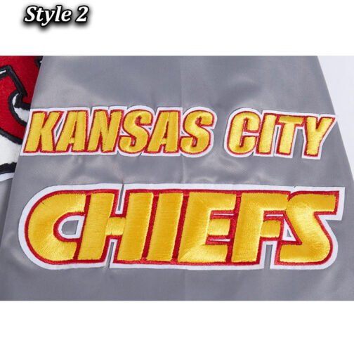 Kansas City Chiefs Old English Classic Rib Satin Jacket - Image 11