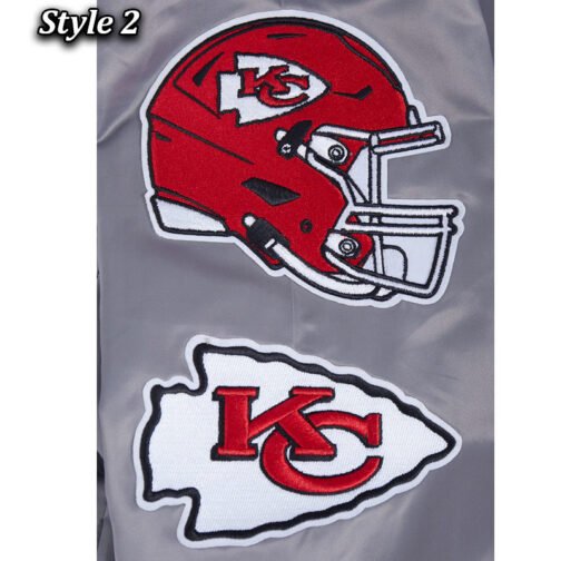Kansas City Chiefs Old English Classic Rib Satin Jacket - Image 12