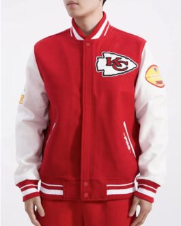 Kansas City Chiefs Old English Classic Rib Varsity Jacket