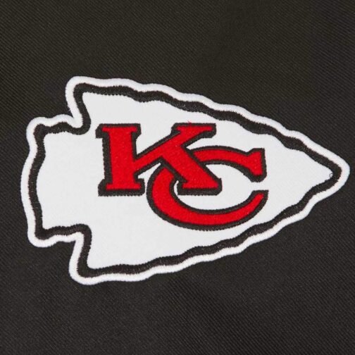 Black Kansas City Chiefs Poly Twill Varsity Jacket - Image 4