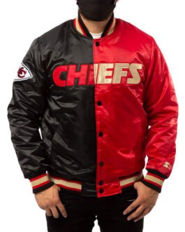 Kansas City Chiefs Red and Black Satin Jacket