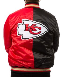 Kansas City Chiefs Red and Black Satin Jacket
