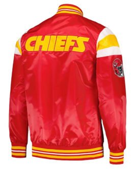 Kansas City Chiefs Red and Gold Varsity Satin Jacket
