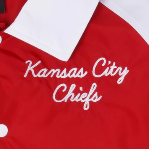 Kansas City Chiefs Red and White Throwback Jacket - Image 3