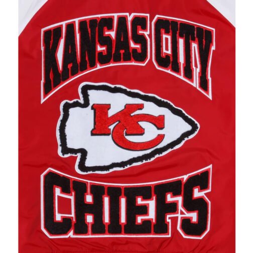 Kansas City Chiefs Red and White Throwback Jacket - Image 4