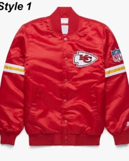 Kansas City Chiefs Satin Bomber Red Jacket