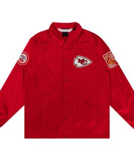 Kansas City Chiefs Red Satin Windbreaker