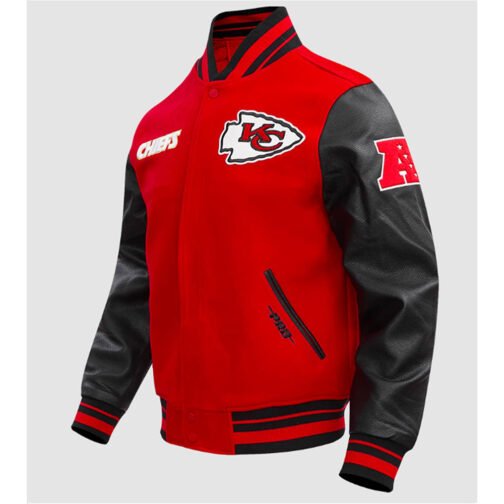 Kansas City Chiefs Retro Classic Rib Varsity Jacket - Image 6