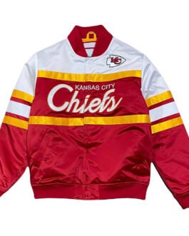 Red/White Kansas City Chiefs Special Script Heavyweight Satin Jacket