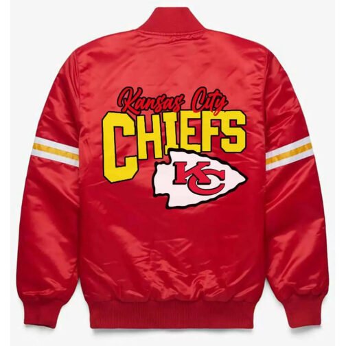 Kansas City Chiefs Super Bowl Red Satin Jacket - Image 2