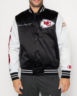 Team Origins Kansas City Chiefs Varsity Satin Jacket