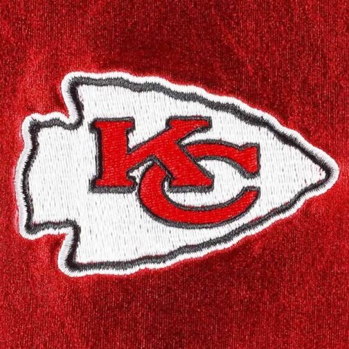 Kansas City Chiefs The Wild Collective Red Metallic Leather Jacket - Image 4