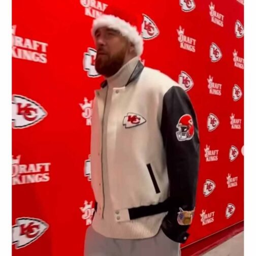 Kansas City Chiefs Travis Kelce Varsity Jacket - Image 7