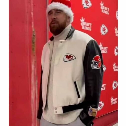 Kansas City Chiefs Travis Kelce Varsity Jacket - Image 8