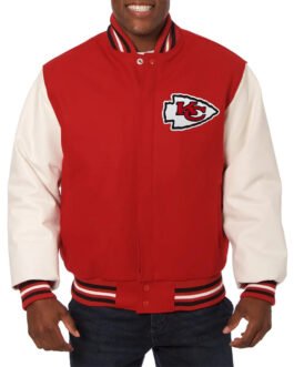 Red/Cream Kansas City Chiefs Varsity Jacket