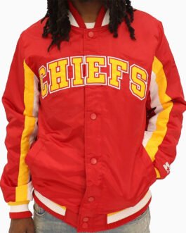 Kansas City Chiefs Red Varsity Satin Jacket