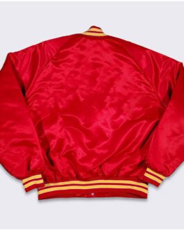 Kansas City Chiefs Varsity Red Satin Jacket