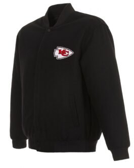Varsity Kansas City Chiefs Black Wool Jacket
