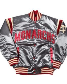 KC Monarchs Gray Satin Jacket