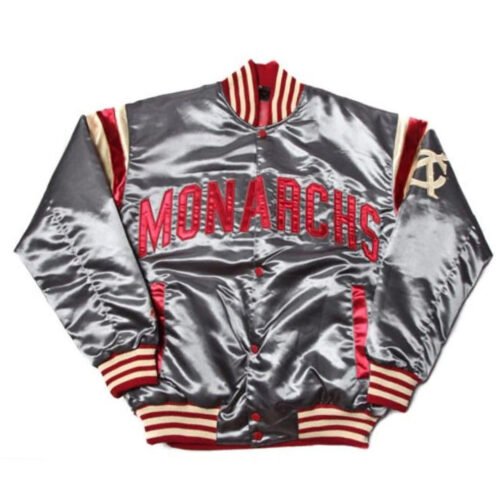 KC Monarchs Gray Satin Jacket