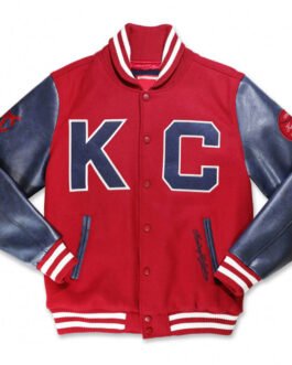 Kansas City Monarchs Varsity Red and Navy Jacket