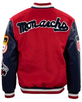 Kansas City Monarchs Red and Navy Varsity Jacket