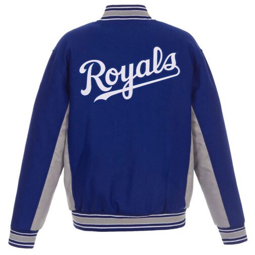 Kansas City Royals Accent Varsity Royal Wool Jacket - Image 3