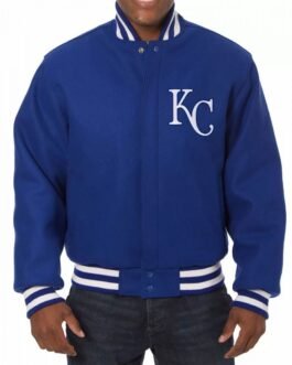 Letterman Kansas City Royals Wool Blue Jacket