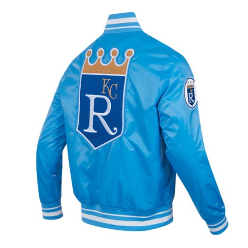 Kansas City Royals Retro Classic Rib Satin Jacket - Image 7