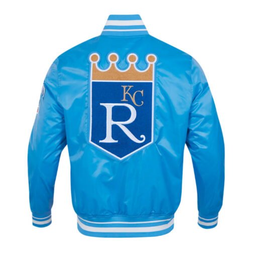 Kansas City Royals Retro Classic Rib Satin Jacket - Image 3