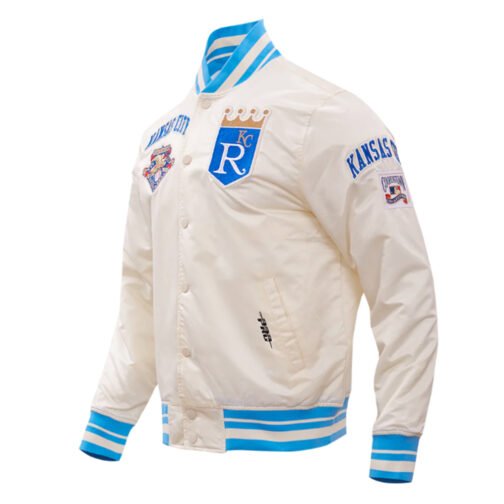 Kansas City Royals Retro Classic Rib Satin Jacket - Image 6