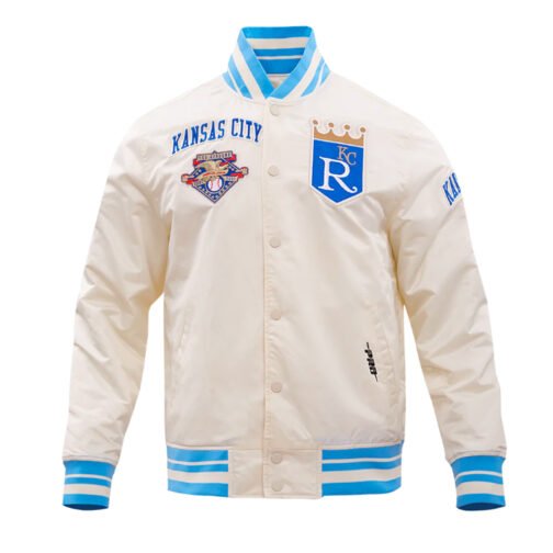 Kansas City Royals Retro Classic Rib Satin Jacket - Image 2