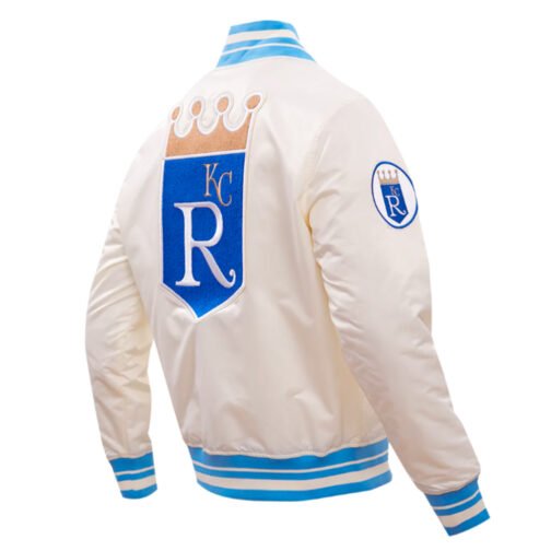 Kansas City Royals Retro Classic Rib Satin Jacket - Image 8