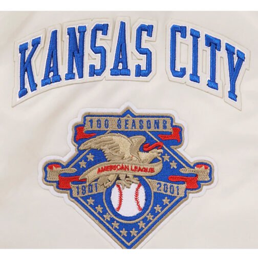 Kansas City Royals Retro Classic Rib Satin Jacket - Image 12