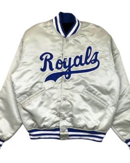 Silver Kansas City Royals Satin Jacket