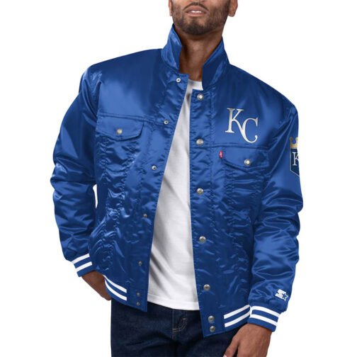 Kansas City Royals Royal Silver Tab Trucker Jacket