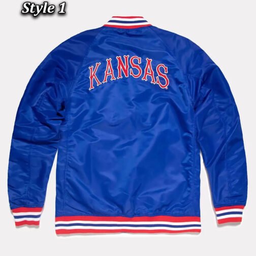 Script Kansas Jayhawks Royal Jacket - Image 3