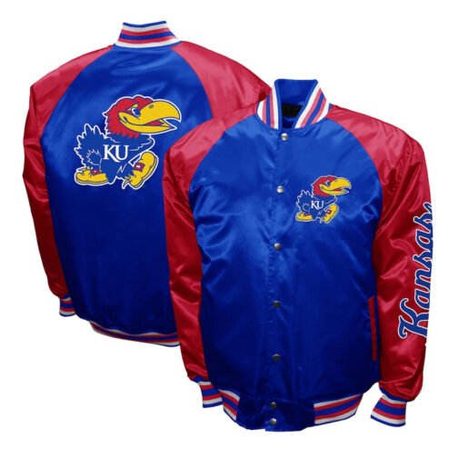 Kansas Jayhawks The Game Royal Satin Jacket - Image 3